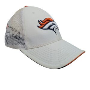 Y2K Denver Broncos Reebok NFL Stretch Fit Hat OSFA Mesh Cap *READ